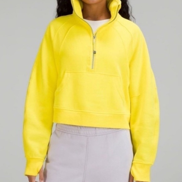 Lululemon Scuba Oversized half zip sonic yellow XS/S - Picture 5 of 5